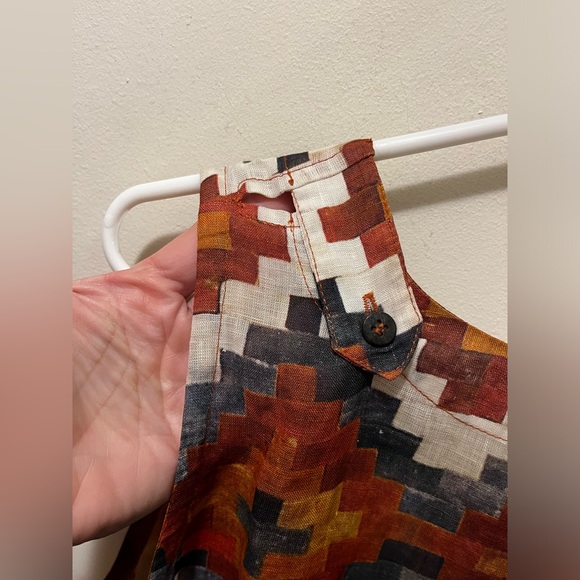 Eskandar Mughal tile linen dress sz 2 (ptp 23” oversized fit)‎ - Picture 6 of 9